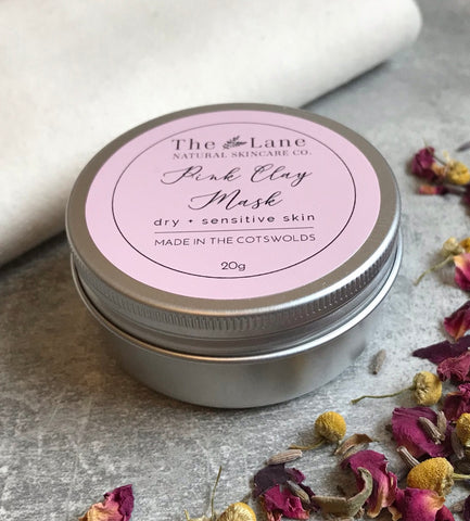 Clay Face Mask - Pink for dry/sensitive skin